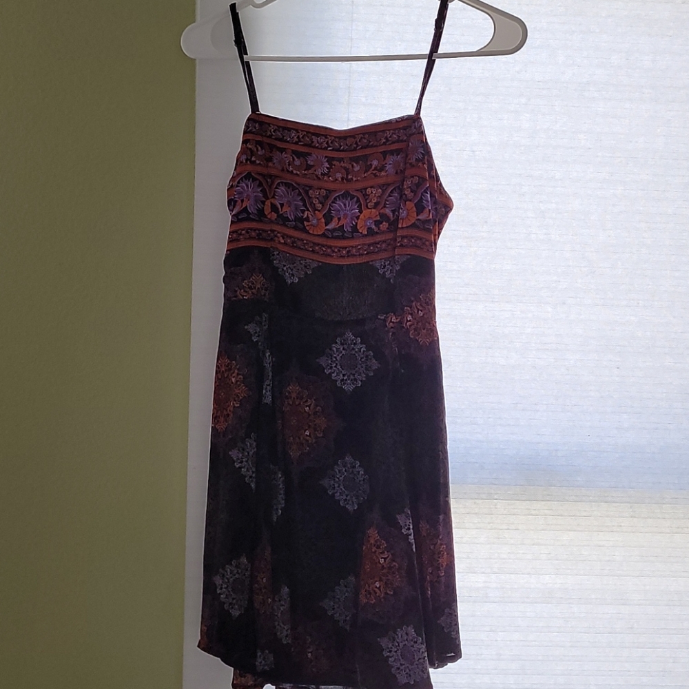 Backless Patterned Mini Dress,Small - image 1